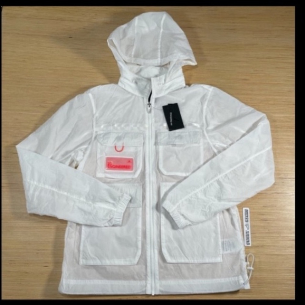 JORDAN 23 ENGINEERED WHITE INFRARED HOODED JACKET NWOT